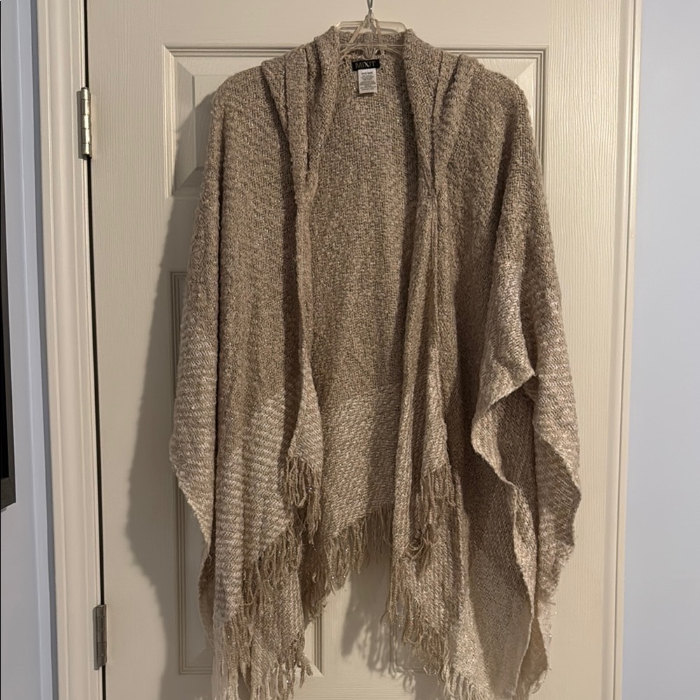 Women’s Beige Poncho - one size